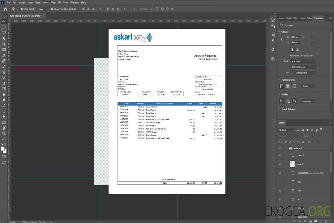 Déclaration de la Pakistan Askaribank template Déclaration de la Pakistan Askaribank template